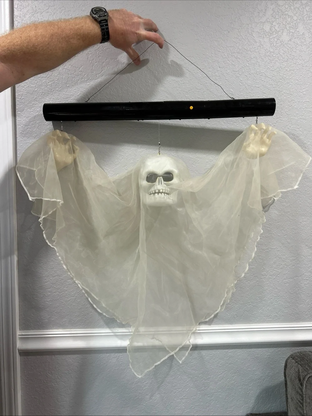 Gemmy 2005 Floating Ghost Animated Halloween Prop Working